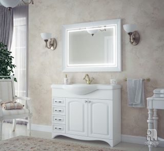 Зеркало Corozo Классика 105 см белый SD-00000268 без подсветки